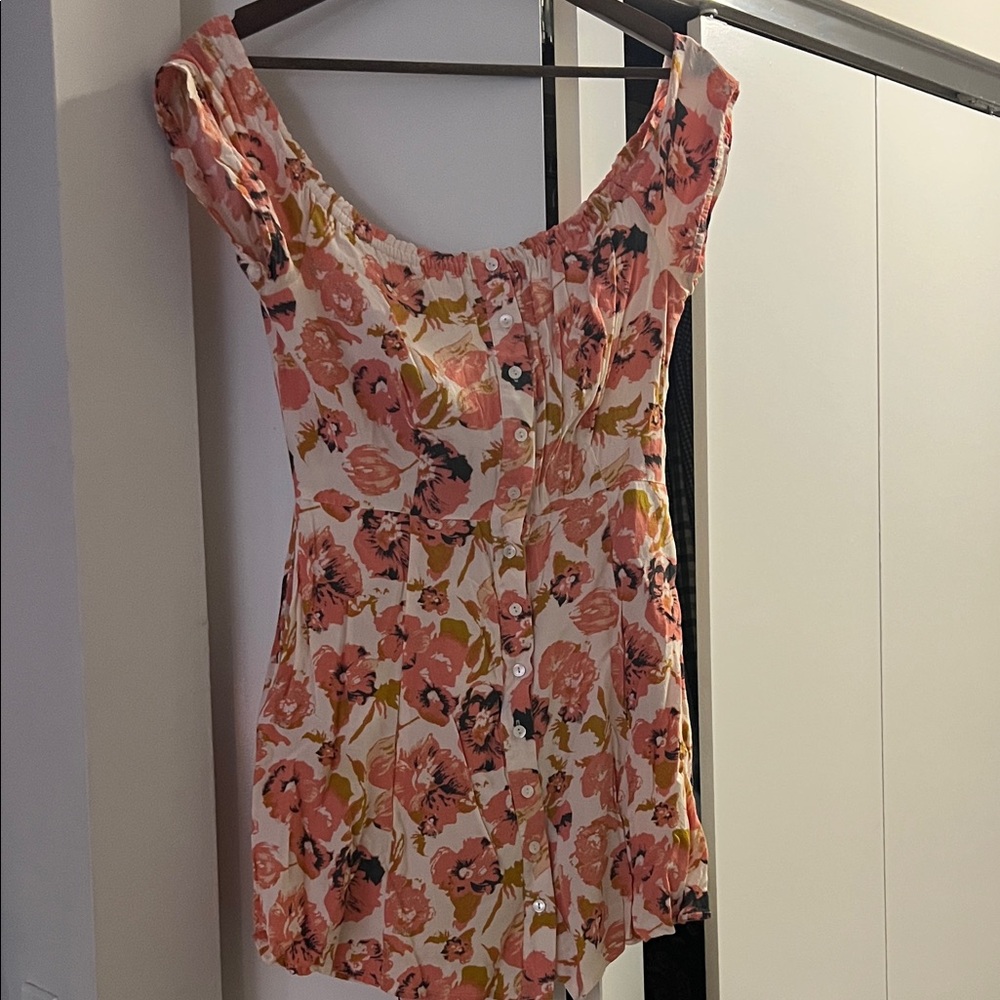 Free People Floral Button-Down Dress